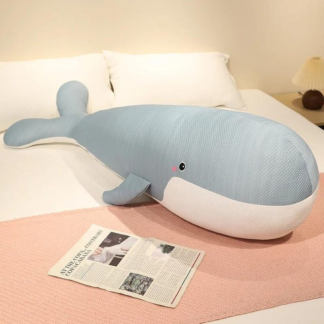 Yiran toy Wal Plüschkissen, Wal Puppe, 80cm, Blau - Bild 1