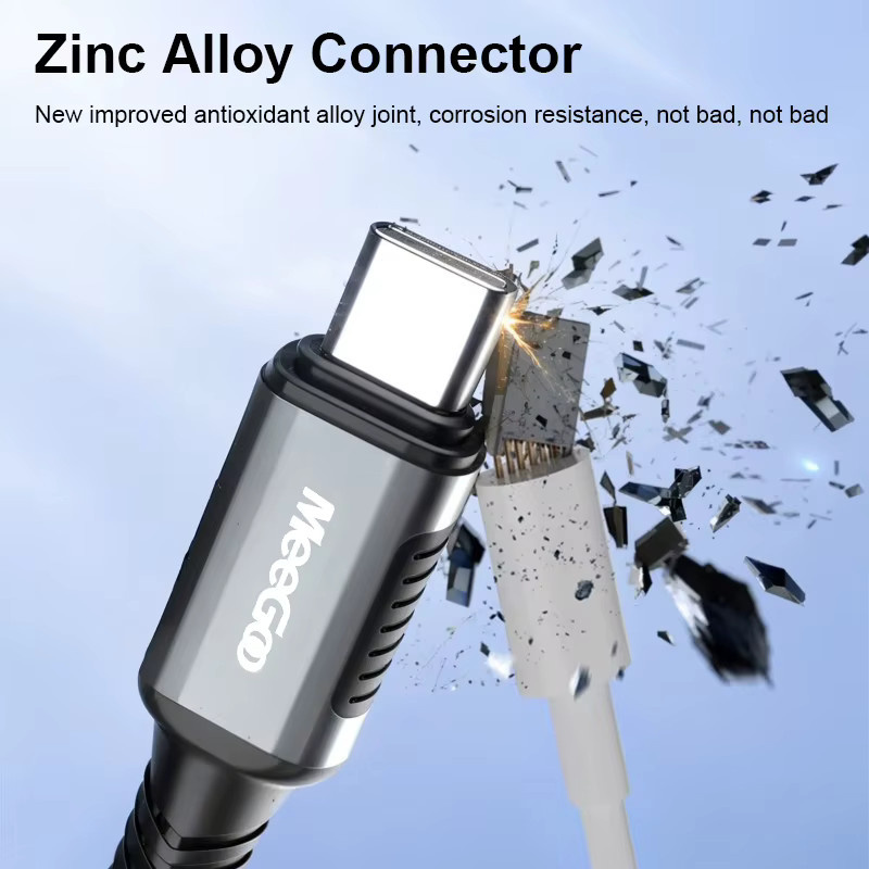MeeGooPD 60W USB-C zu USB-C Schnellladekabel mit Magnetverschluss und Anti-Wickel-Funktion für Samsung, Huawei und Xiaomi - Bild 3