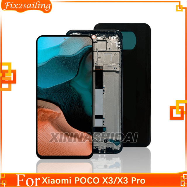 Xiaomi Poco X3 und X3 Pro LCD Display mit Touch Screen Digitizer in Schwarz für Ersatzteil-Reparaturen (Modell M2007J20CG) - Bild 1