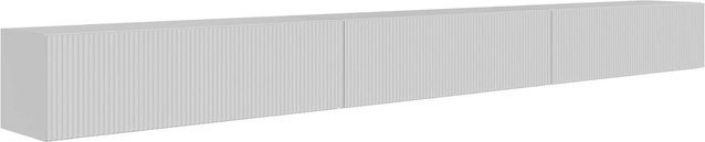 Selsey TV-Hängeboard Veldio mit Lamellenfront in Weiß, B/H/T: 302,4 x 31,6 x 27,0 cm - Bild 1