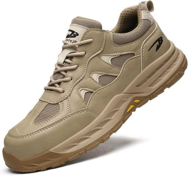 Sicherheitsschuhe für Herren von Fashnics in Beige, durchtrittsicherer Arbeitssneaker mit Stahlkappe, Größe 37 - Bild 1