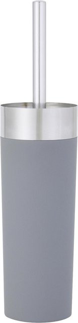 Axentia WC-Garnitur Lena mit Bürste in Anthrazit Schwarz Silber, Höhe: 36,5 cm, Breite: 8,8 cm, Tiefe: 1,0 cm - Bild 1