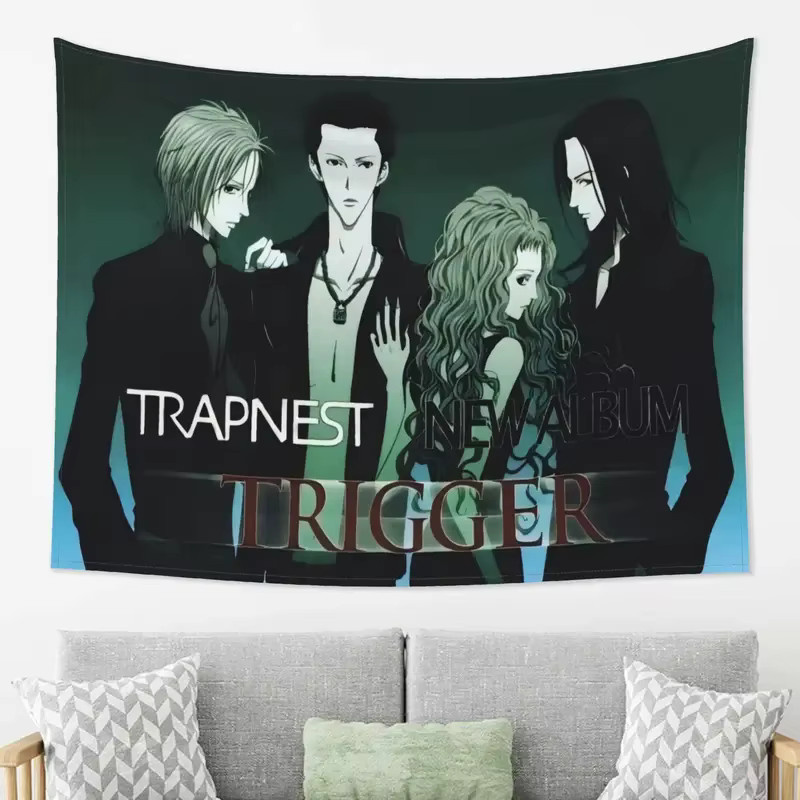 VIKAMA Nana Trapnest Anime Wandbehang, Mehrfarbiger J-Rock Band Musik Wandteppich als Stoffdekoration für dein Zimmer - Bild 2