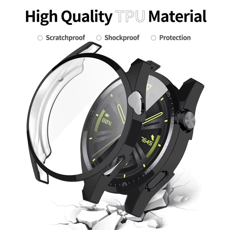 jansin Uhrenzubehör TPU-Hülle für Huawei Watch GT4 GT3 GT2, transparent, Kunststoff - Bild 4