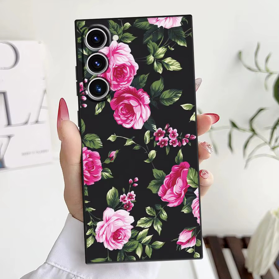 Rosa Rose Soft Cover Hülle für Samsung Galaxy S25 S24 S23 S21 S20 S10 S9 S8 Note 20 Note 10 Plus Ultra FE - Bild 5