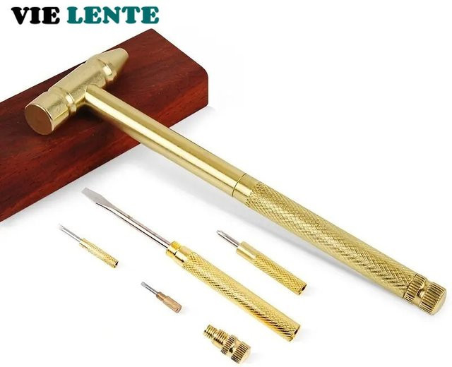 DUTRIEUX 5-in-1 Mini Handwerkzeug-Set aus Kupferlegierung in Gold für DIY-Projekte - Bild 1