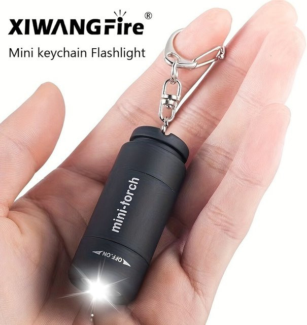 XIWANGFIRE LED Taschenlampe USB aufladbar, wasserdicht, Schwarz - Bild 1