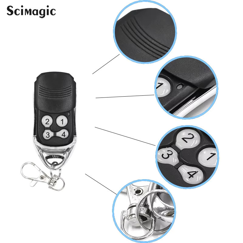 Scimagic-RC Fernbedienung für Garage-Türöffner 433,92 MHz in Schwarz - Bild 3