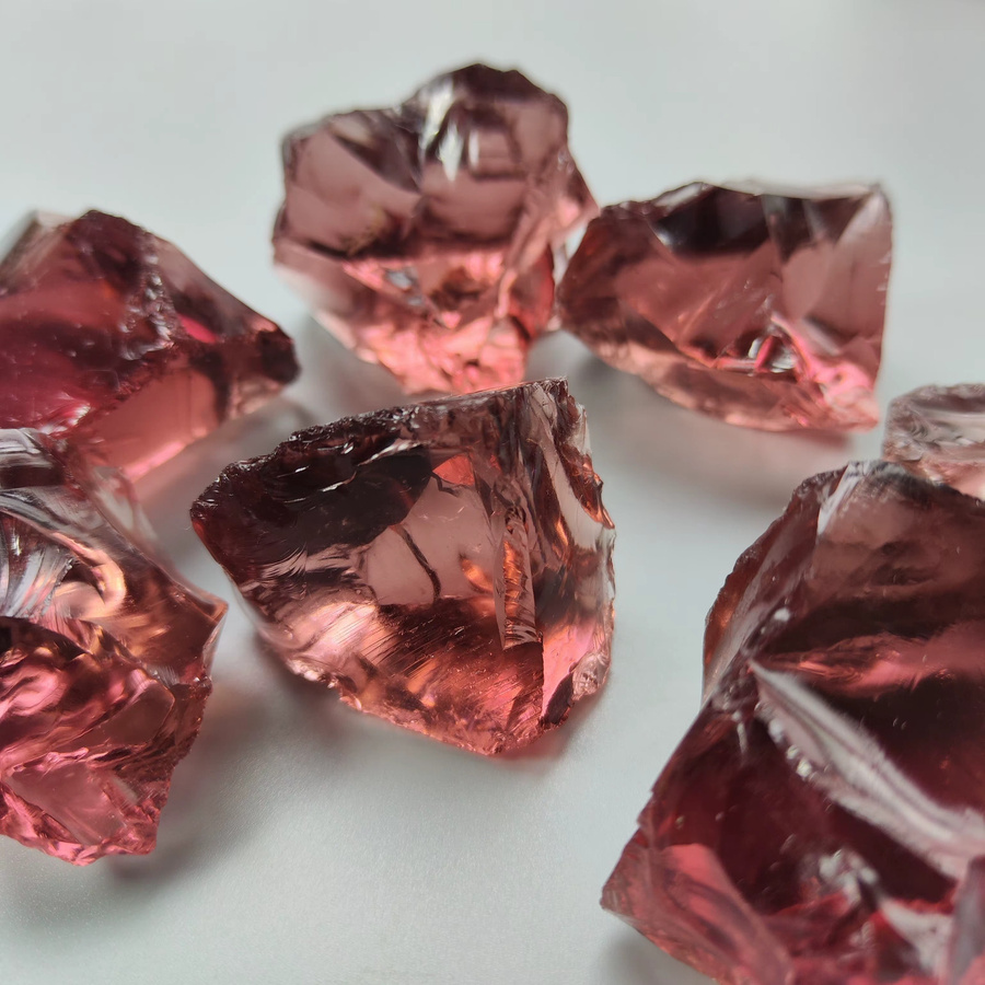 Weinroter geschmolzener Quarz aus synthetischem Glas für Aromatherapie-Steine und Schmuckherstellung, 40g oder 200g - Bild 2
