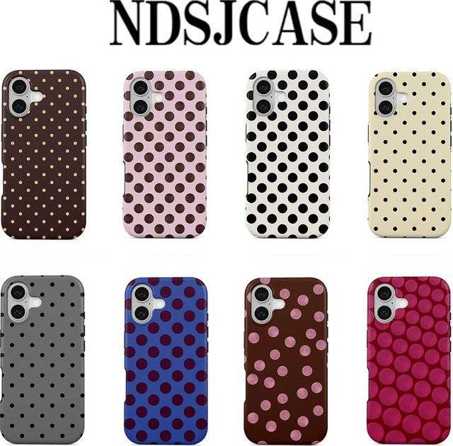 Clmj Luxuriöse Handyhülle mit Polka-Dot-Design für iPhone 11 bis iPhone 17 Pro Max Plus in Multicolour - Bild 1
