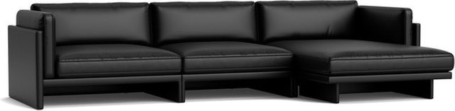 Normann Copenhagen Softy 4 Sitzer Modulsofa mit Chaiselongue Rechts in Schwarz - Bild 1