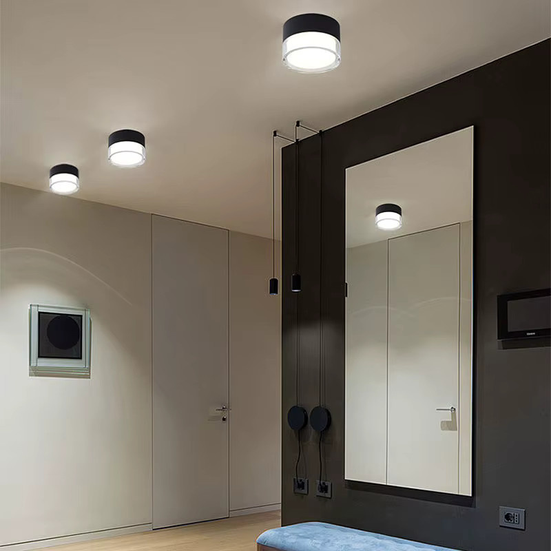 Teetealy LED-Downlight Nordic Aufputz-Deckenleuchte in Weiß, dimmbarer runder Spot-Strahler für dein Wohnzimmer - Bild 3