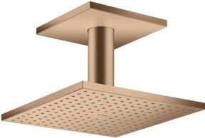 Hansgrohe Axor Kopfbrause Decke Quadratisch Gold, 2-Jet Rain, Breite: 25 cm, Breite: 25 cm - Bild 1