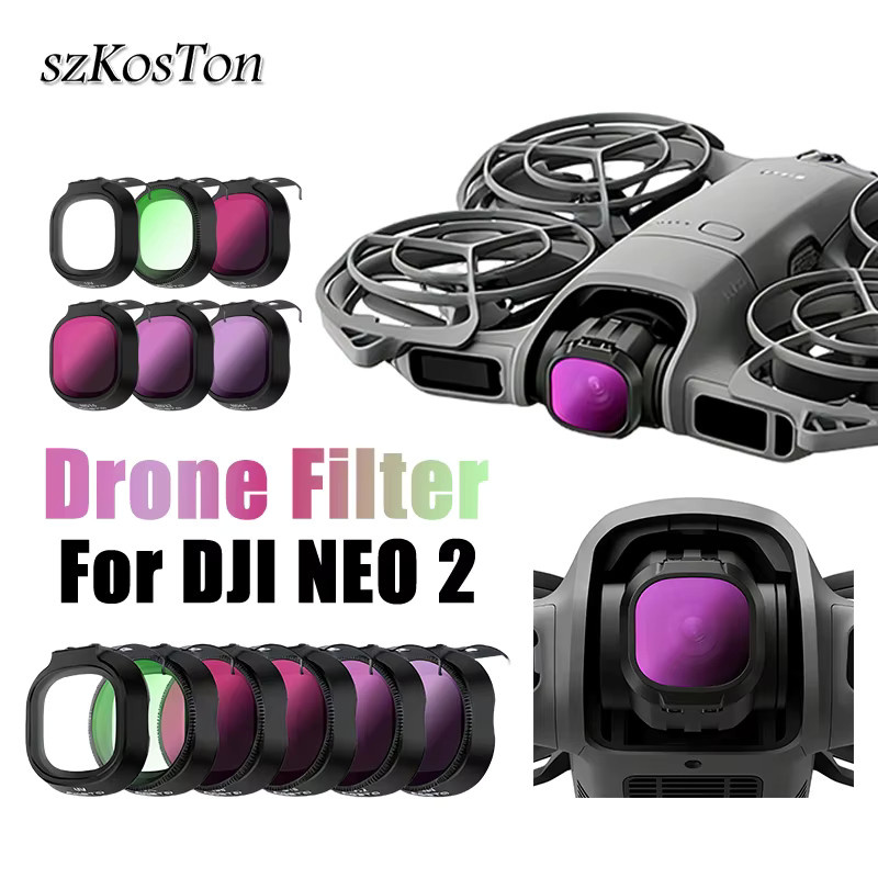 DJI Neo2 Filter Kit ND8 ND16 ND32 CPL UV Objektivfilter Set mit Quick Release für Drohnen Zubehör in Schwarz - Bild 7