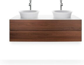 Duravit Waschtischunterschrank White Tulip in Weiß Hochglanz, B/T/H: 130 x 55 x 40,8 cm - Bild 1