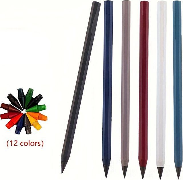 13-teiliges Metallstift-Set in Beige mit austauschbaren Spitzen für Malerei und Bürobedarf - Bild 1