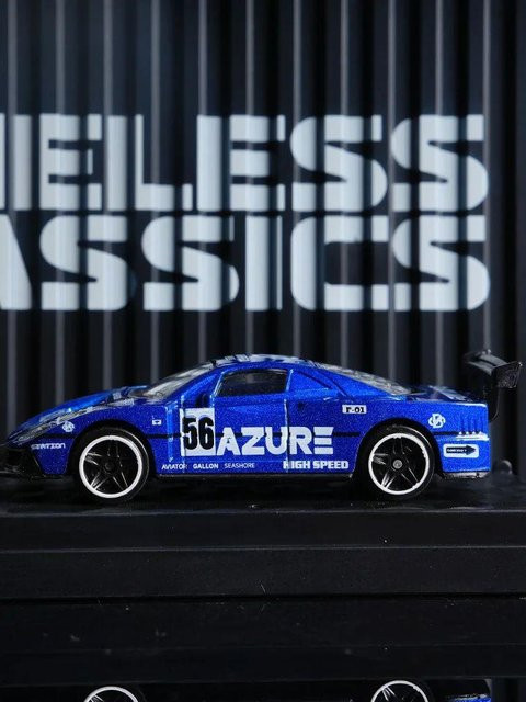 Linyi toy car Azur 56 Druckguss-Rennwagen, Blau, 1:64, ab 4 Jahren - Bild 1