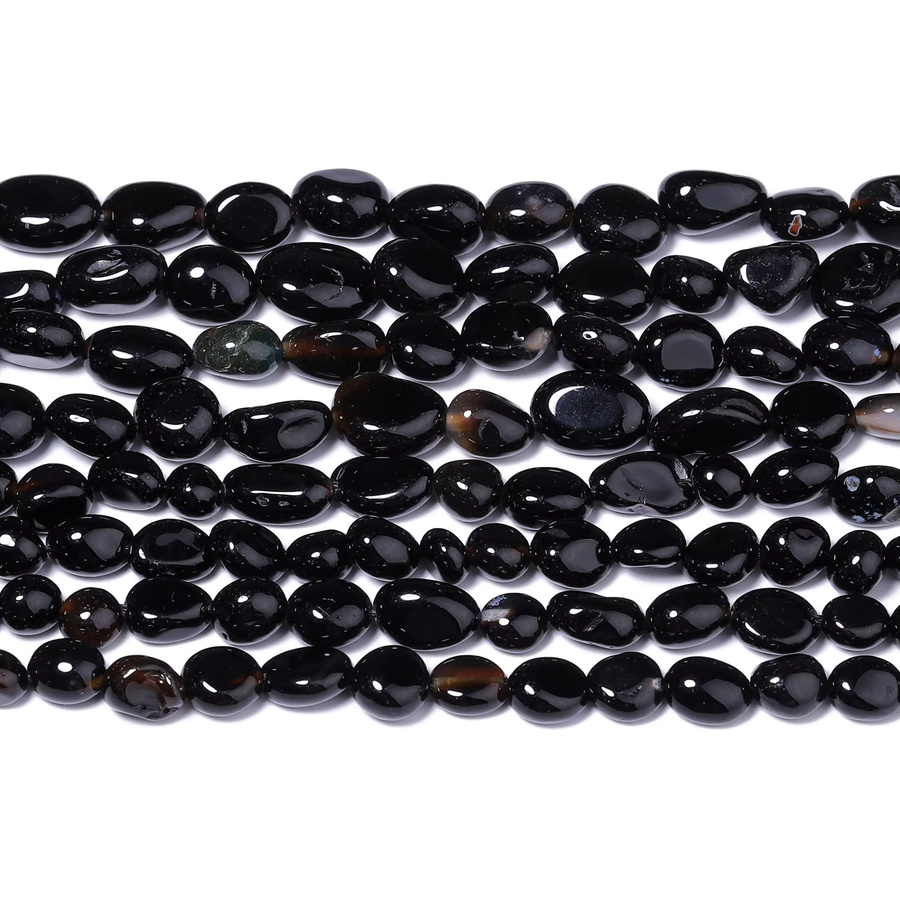 xilitata Naturstein Perlen, Schwarz Onyx, Unisex - Bild 2