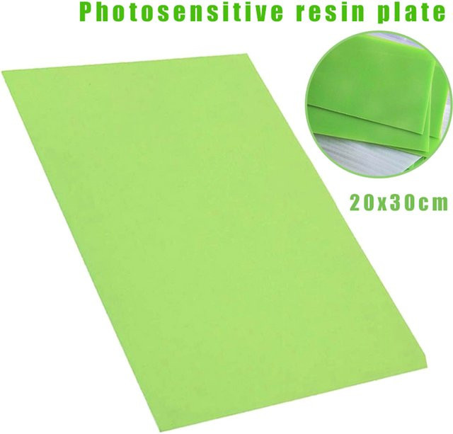 Photo Polymer Platte für Künstler und Druckgrafik-Anfänger, Grün, B: 30 cm, H: 20 cm - Bild 1