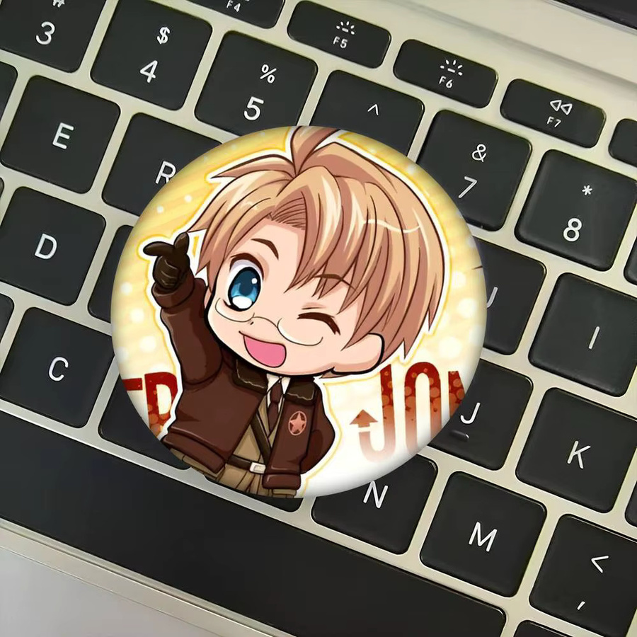 Brosche Kanada Hetalia Cartoon-Stil, Emaille-Pin, Rund - Bild 3