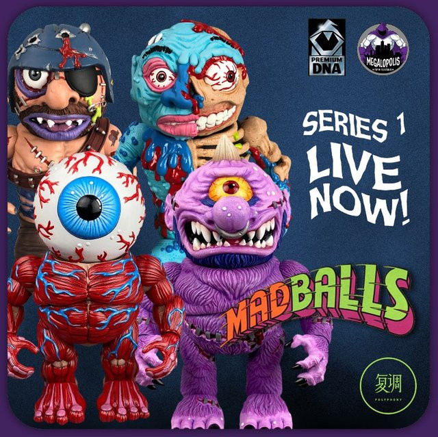 JOY TOY Madballs Serie 1, Metropolitan Monsters Mobile Puppe, Modell Spielzeug - Bild 1
