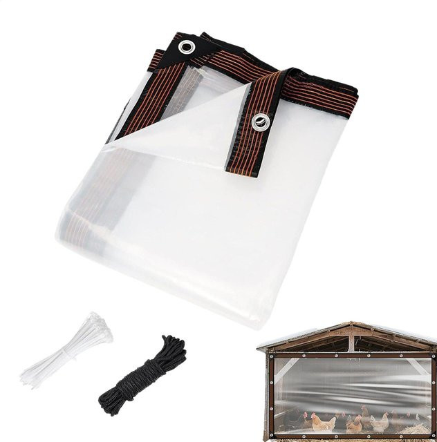 Transparente und wasserdichte Polyethylen-Plane als robuster Outdoor-Schutz für dein Gewächshaus oder Terrassendach - Bild 1