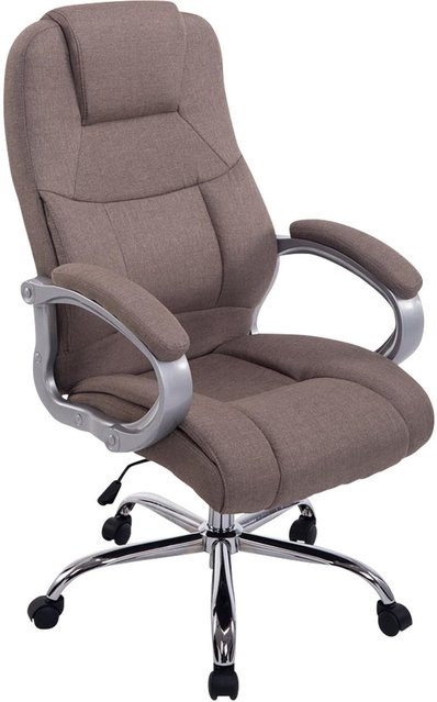 TPFLiving Bürostuhl Apodo Executive Chair aus Stoff in Beige mit Armlehnen und Rollen, B/T/H: 70 x 70 x 122 cm - Bild 1