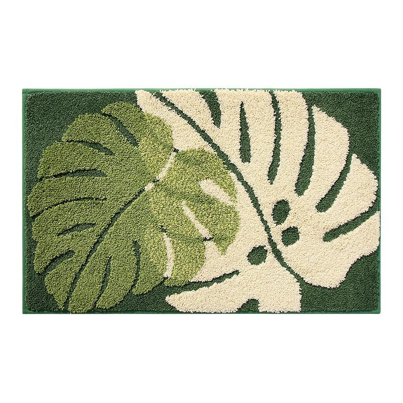 Yiran Furniture Badezimmer Matte Light Luxury Leaf Plant Jacquard, rutschfest und saugfähig, B/T: 60 x 40 cm - Bild 1