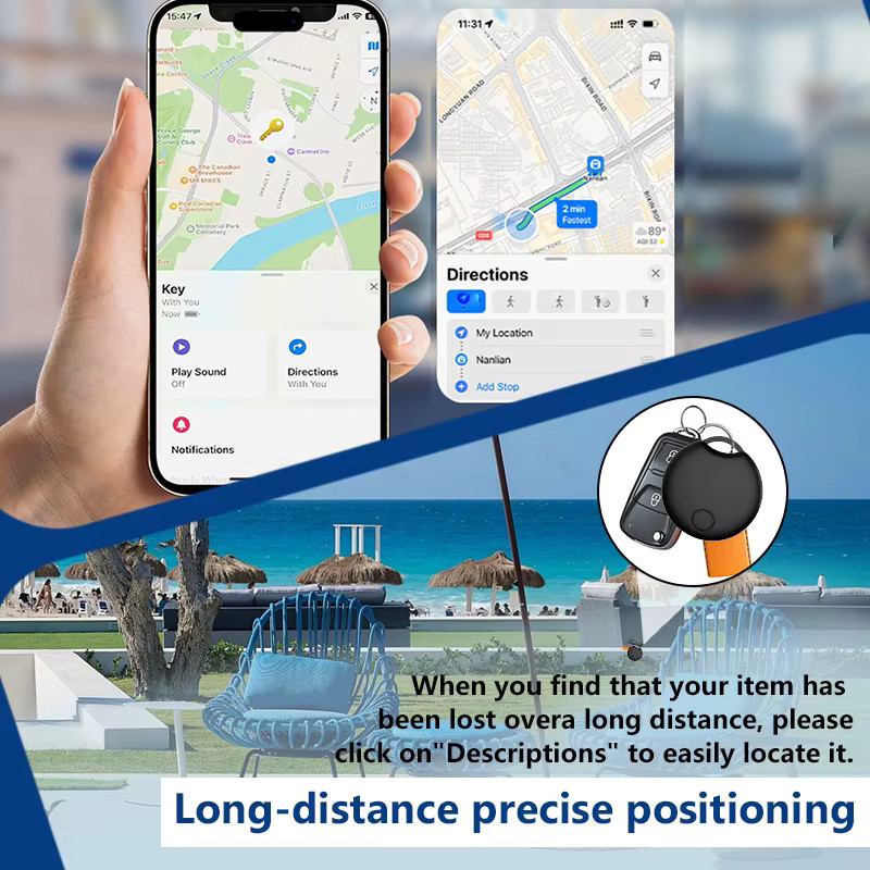 Vivilife Smart Tag Location Tracker in Schwarz für Apple Find My und iOS mit Bluetooth Sprachortung - Bild 6
