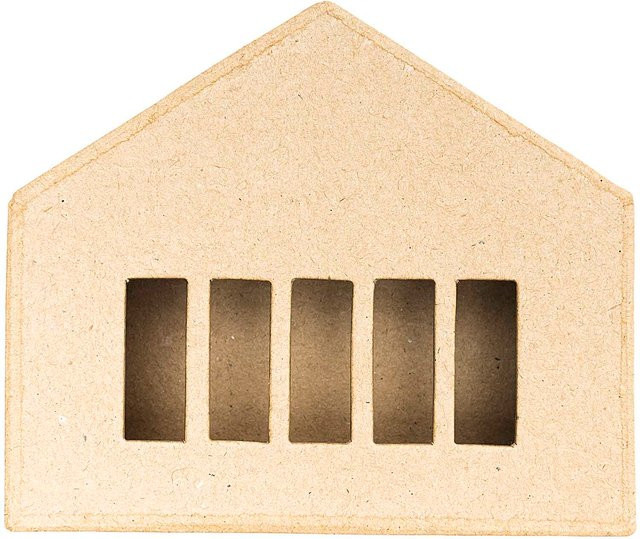 Rico Design Schachtel Haus aus Pappmaché B: 13 cm, T: 15 cm, H: 5 cm - Bild 1