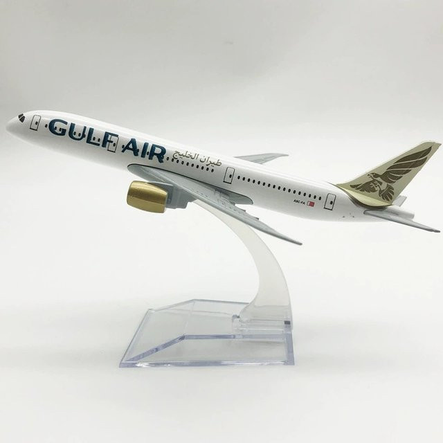 ZOCO Gulf B787, Druckguss-Flugzeug, Modellbausatz, mit Fahrwerk, 16 cm - Bild 1