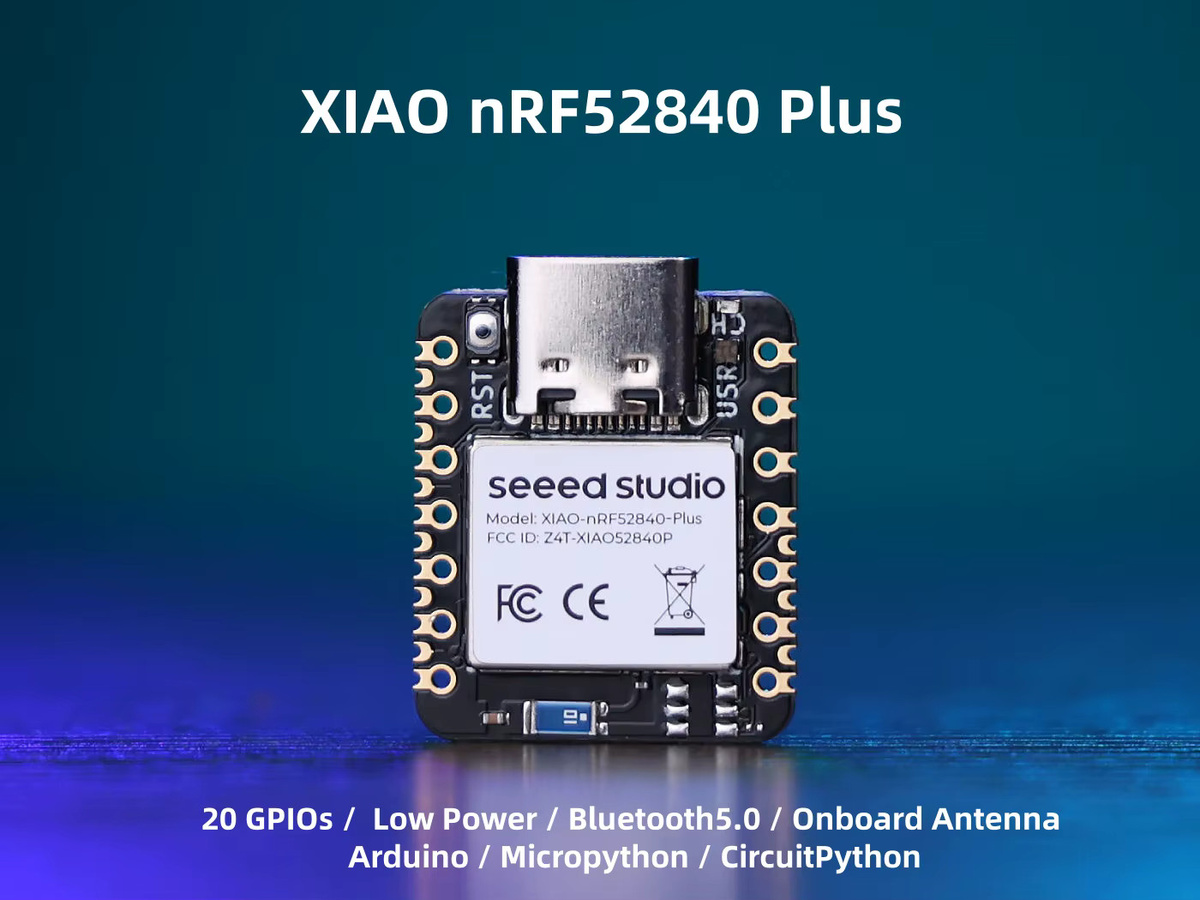 Seeed Studio XIAO nRF52840 Sense Plus Mikrocontroller in Schwarz mit Bluetooth und 20 GPIOs für Arduino, MicroPython und CircuitPython - Bild 3