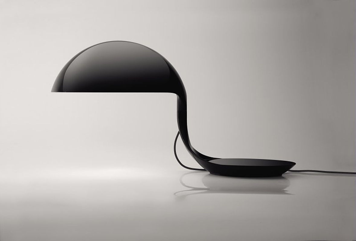Martinelli Luce Cobra Tischleuchte in Schwarz mit verstellbarer LED-Kugel und E27-Fassung - Bild 2