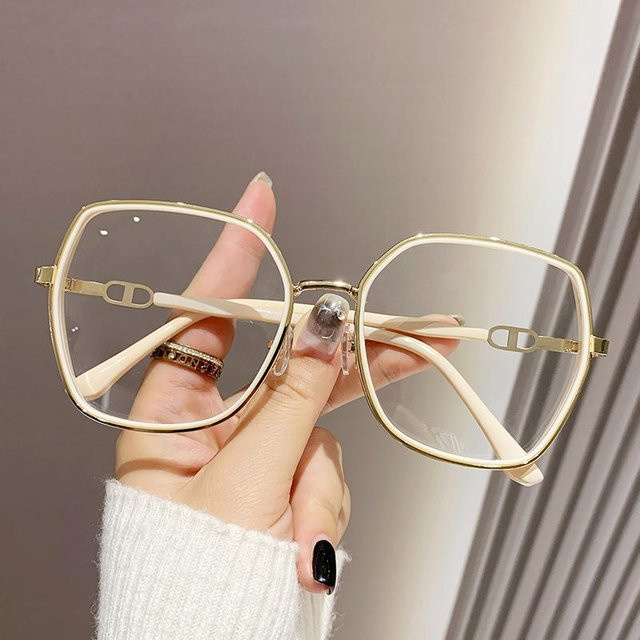 Dote Lesebrille, Quadratisch, Metall, Vollrand, Unisex, Silber, Gold - Bild 1