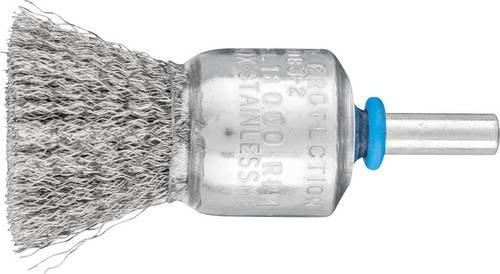 PFERD Pinselbürste ungezopft PBU 2022/6 INOX mit Schaft in Silber - Bild 1