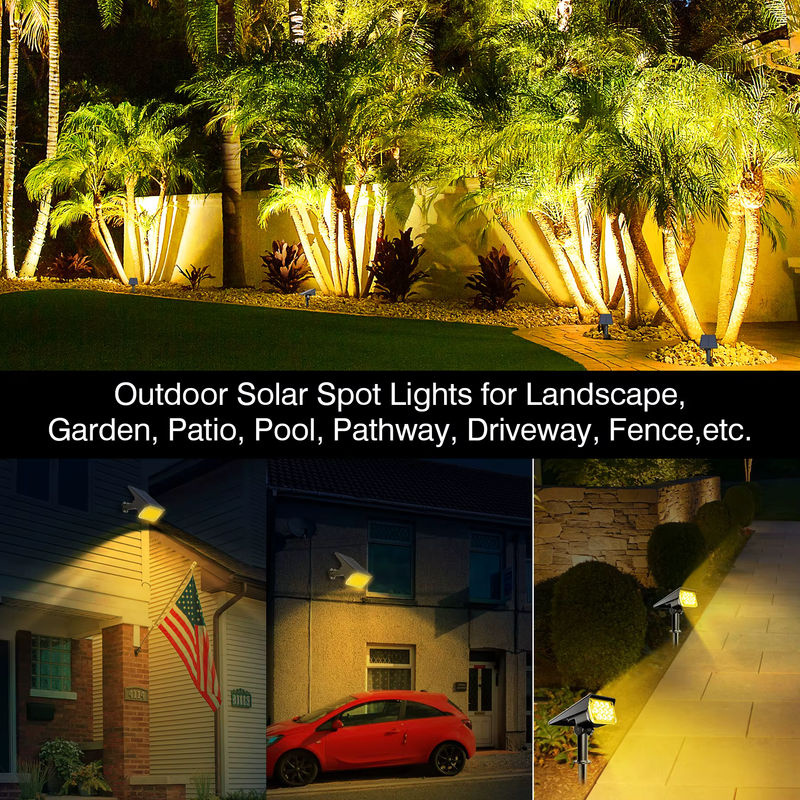 TSUN Solar Garten Scheinwerfer IP65 Outdoor Wandleuchte mit RGB und Dämmerungssensor in Schwarz und Weiß - Bild 2