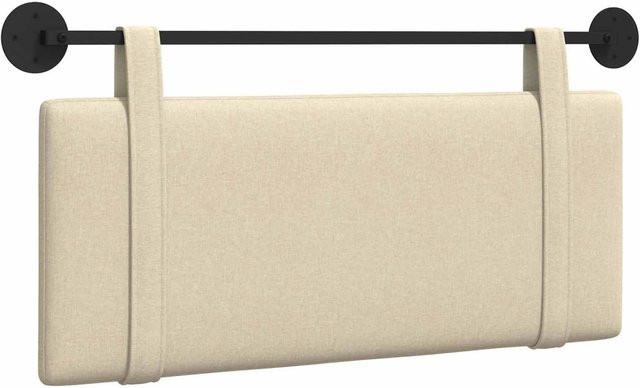 vidaXL Wandmontiertes Polsterpaneel aus Stoff in Beige, B/H/T: 110 x 55 x 5 cm - Bild 1