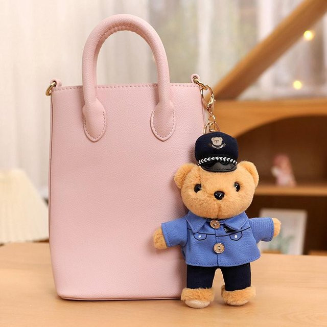 Schlüsselanhänger Charakterbär Plüsch, Blau, Unisex - Bild 1