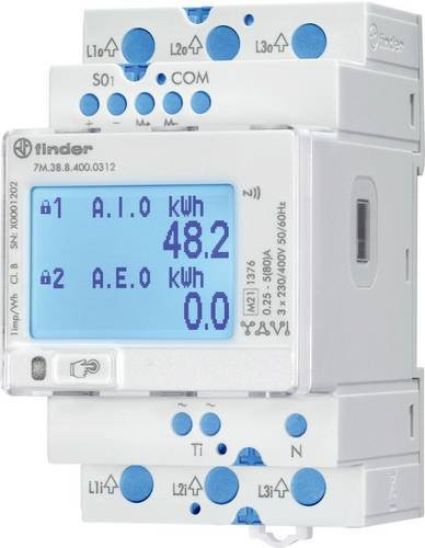 Finder Energiezähler 7M.38.8.400.0312 in Weiß - Bild 1