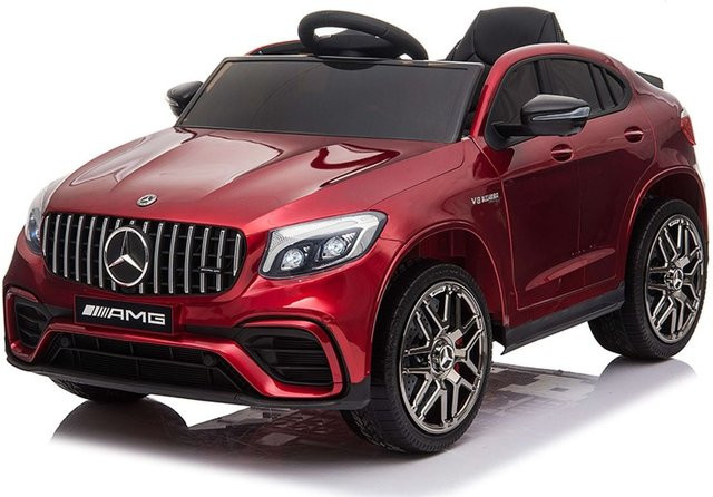Moni Mercedes AMG GLC 63S Elektroauto mit EVA-Reifen, Musik, rot - Bild 1