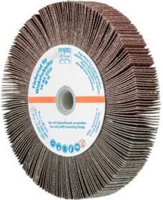 PFERD Lamellenschleifrad FR WS für Winkelschleifer, Durchmesser: 125 mm, Breite: 20 mm, Farbe: Braun - Bild 1