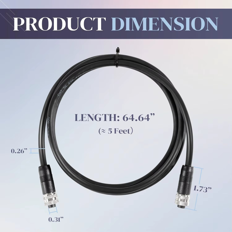 Humminbird Ethernet-Kabel EC 5E für Solix, Helix G2N, Helix G1, Onix und Ion, Farbe: Schwarz/Beige, Länge: 1,52 m (5 Fuß) - Bild 3