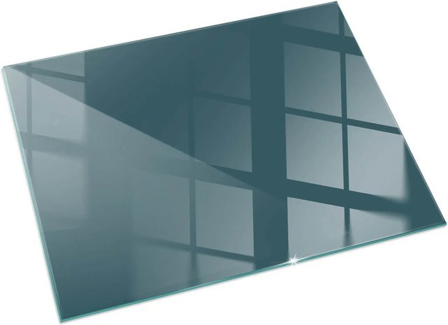 Tulup Funkenschutzplatte aus Glas für Kaminöfen in Türkis, B/H: 60 x 40 cm - Bild 1