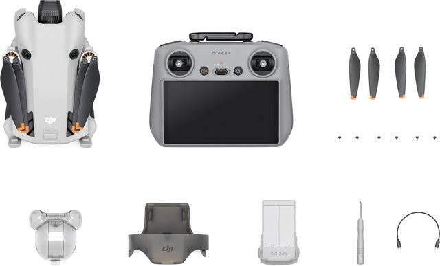 DJI Mini 4 Pro Quadrocopter mit DJI RC 2 Smart Controller und Kamera in Hellgrau (matt) - Bild 1