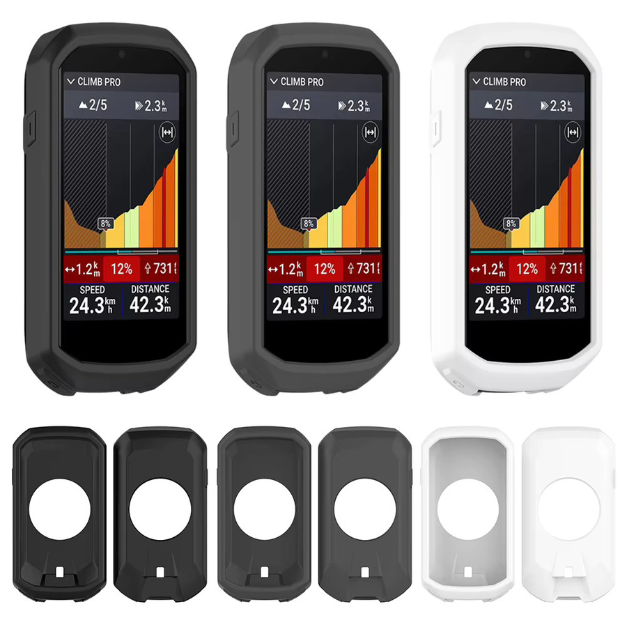 Garmin Edge 1050 Silikon Schutzhülle in Weiß mit Anti-Scratch Bumper Cover und GPS Code Tabelle - Bild 3