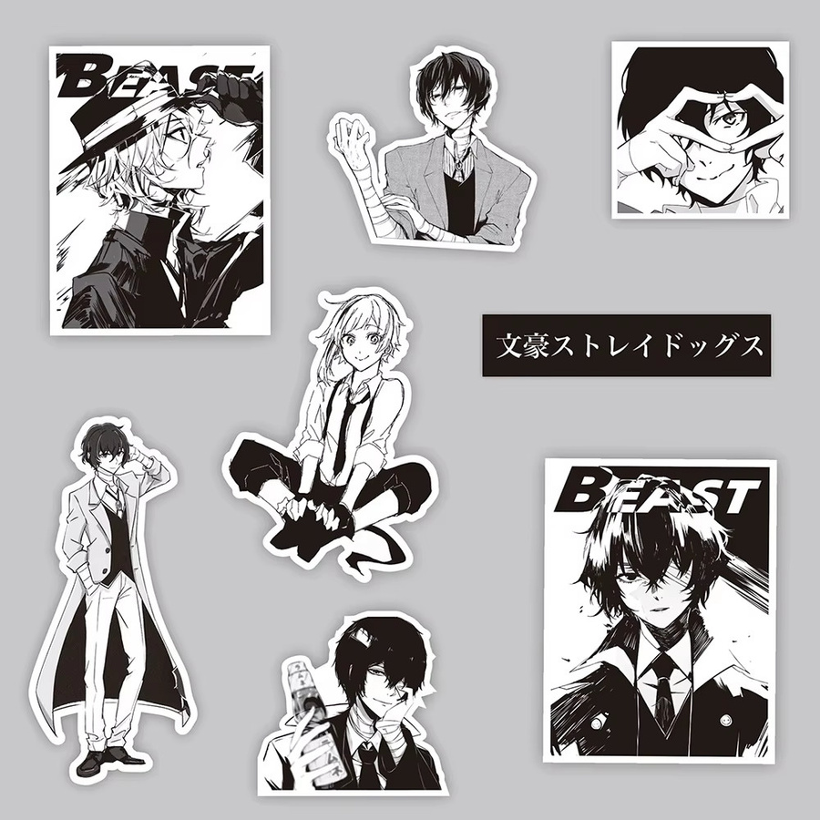 Bandai Bungo Stray Dogs Anime-Aufkleber, 10/30/65 Stück - Bild 3