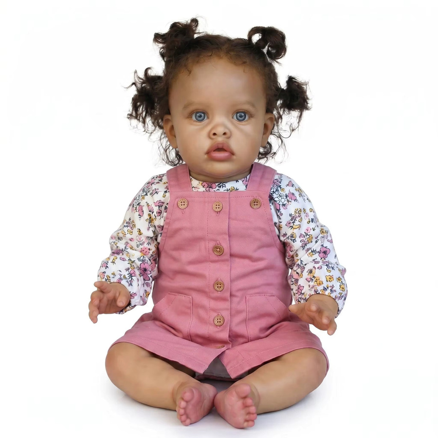 NPK Benjam Reborn Baby-Puppe, Dunkelhäutige Neugeborene Prinzessin, 20-Zoll - Bild 5