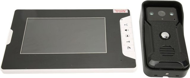 OutsideWorld Video Türsprechanlage mit 7 Zoll Display, Nachtsicht und 700TVL Kamera in Schwarz - Bild 1