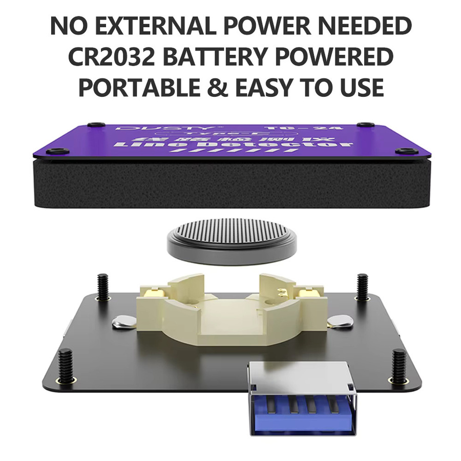 DUSTY TC-24 Typ-C-Kabeltester für Apple und Android mit USB-Schnittstellen in Purple - Bild 3