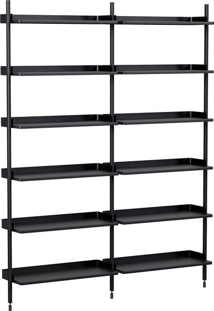 HAY Pier System 102 Regal in Schwarz Matt aus Stahl und Aluminium - Bild 1